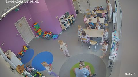 Closed online stream of a nursery play area