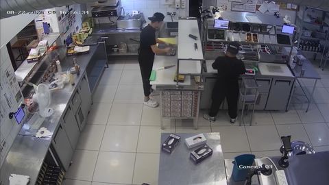 Wide view of the kitchen for the owner of a fast food restaurant